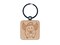 Angel Hamster Loss of Pet Engraved Wood Square Keychain Tag Charm